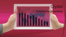  Presentation with touch screen technology - Beautiful PPT layouts featuring graph using as business regression backdrop and a red colored foreground