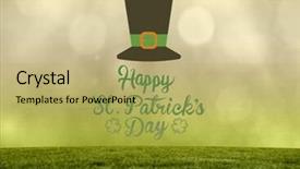  Presentation with st patricks day - Slide deck with graphic against grass and yellow background and a yellow colored foreground