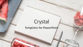  Presentation with book - Slide deck consisting of graphic copybook - blank sketch book background and a  colored foreground