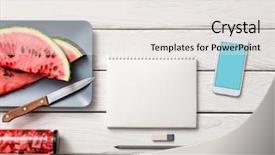  Presentation with notebook paper - Audience pleasing PPT theme consisting of graphic copybook - paper notebook with template backdrop and a light gray colored foreground