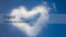  Presentation with cloud - Presentation theme with graphic design special effects - cloud at valentine day background and a light blue colored foreground