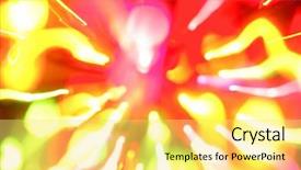  Presentation with colorful - Colorful slides enhanced with graphic design special effects - colorful blurry background backdrop and a yellow colored foreground