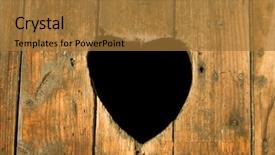  Presentation with heart - Beautiful presentation theme featuring graphic design special effects - heart in wood landscape backdrop and a  colored foreground