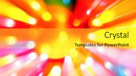 Presentation with blur - Theme with graphic design special effects - multiple lights blur background background and a yellow colored foreground