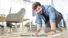  Presentation with design - PPT layouts featuring graphic-designer-analyzes-design-concepts background and a soft green colored foreground