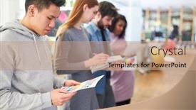  Presentation with graphic - Slides having graphic-designer-team-choosing background and a coral colored foreground