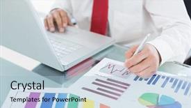  Presentation with c section - Presentation design having graphic diagram - close-up mid section background and a light blue colored foreground