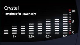  Presentation with graphic - Cool new slide set with graphic equalizer - music waveform backdrop and a black colored foreground