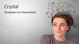  Presentation with new idea innovation - Amazing presentation having graphic funnel - business person looking for new backdrop and a white colored foreground