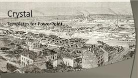  Presentation with old mines - PPT theme having graphic funnel - montceau-les-mines old view france created background and a light gray colored foreground