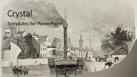  Presentation with funnel - Slide deck featuring graphic funnel - morlaix old view france background and a  colored foreground