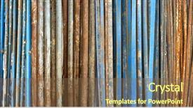  Presentation with pipes - Slide deck having graphic funnel - old rusty metal pipes background and a tawny brown colored foreground