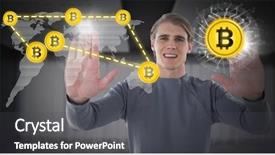  Presentation with hands holding be brave word - Beautiful presentation theme featuring graphic icons and world map backdrop and a dark gray colored foreground