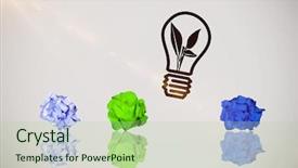  Presentation with innovation - Theme with reject 3d - graphic image of blank green background and a mint green colored foreground