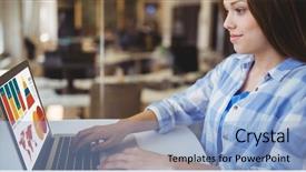  Presentation with graphic - Presentation featuring graphic image of business presentation background and a light blue colored foreground