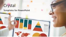  Presentation with computer vision and image processing - Presentation design with graphic image of business presentation background and a pink colored foreground