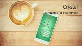  Presentation with interface - Cool new slide set with graphic interface of lawyer contact backdrop and a coral colored foreground