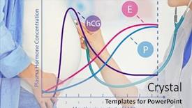  Presentation with hormone - Slide deck featuring graphic of changes in hormone background and a light gray colored foreground