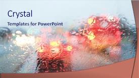  Presentation with driving road - Audience pleasing PPT layouts consisting of graphic road red - driving in heavy rain backdrop and a  colored foreground