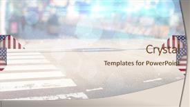  Presentation with pittsburgh pennsylvania usa city skyline - Presentation design featuring graphic road red - usa wind catchers in front background and a  colored foreground