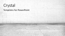  Presentation with stacked stone wall - Amazing slide set having graphic road red - wall made of bricks backdrop and a white colored foreground