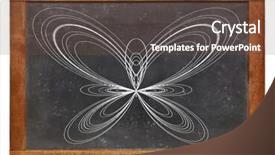  Presentation with butterfly - Slide deck consisting of graphical display of a parametric background and a tawny brown colored foreground