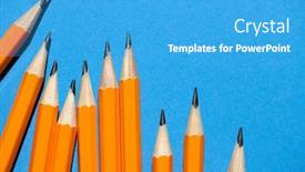  Presentation with graphite - Amazing presentation having graphite-pencils-on-a-blue backdrop and a teal colored foreground