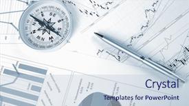  Presentation with workplace - Presentation theme with graphs and charts workplace businessman background and a  colored foreground