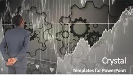  Presentation with composite panels cladding of buildings - Cool new presentation with graphs and gears on grid backdrop and a  colored foreground