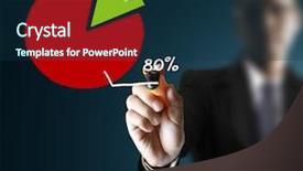  Presentation with hand drawn brush stroke design - Colorful presentation theme enhanced with graphs charts - male hand drawing a chart backdrop and a ocean colored foreground