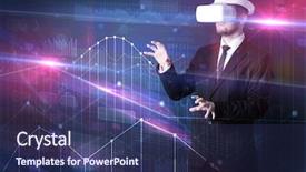  Presentation with virtual reality - PPT layouts having graphs charts and financial variable background and a  colored foreground