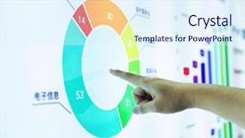  Presentation with financial analysis - Slide deck enhanced with graphy - finger click the touch screen background and a sky blue colored foreground