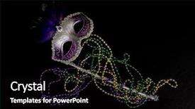  Presentation with mask - Slides with gras or constume party mask background and a black colored foreground