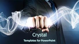  Presentation with trophy award hand holding - Cool new slides with grasp - close up of businessman hand backdrop and a wine colored foreground