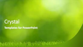  Presentation with abstract green - Presentation theme featuring grass and defocused green background background and a shamrock green colored foreground