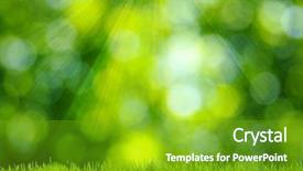  Presentation with green and purple mardi gras - PPT theme consisting of grass and defocused green background background and a shamrock green colored foreground