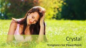  Presentation with dancer music grass - Presentation enhanced with grass and listens to music background and a  colored foreground