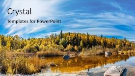  Presentation with heritage tourism - Beautiful presentation featuring grass and pale northern sun backdrop and a  colored foreground