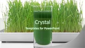  Presentation with healthy juice - PPT layouts enhanced with grass and shot of healthy background and a  colored foreground
