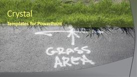  Presentation with weeds - Slides with grass-area-spray-painted-words background and a  colored foreground