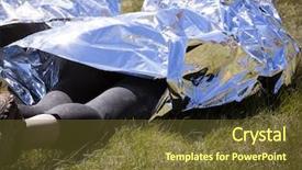  Presentation with finish strong - Theme having grass at the finish background and a tawny brown colored foreground