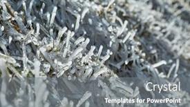  Presentation with grass waterfall - Presentation design featuring grass-blades-frozen-with-frost background and a gray colored foreground