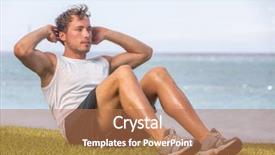  Presentation with loss - PPT layouts enhanced with fit man athlete training outside background and a coral colored foreground