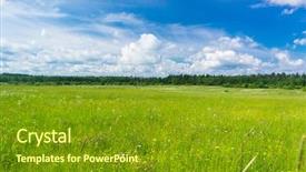  Presentation with nobody - Colorful presentation design enhanced with grass field - plain nature nobody outside backdrop and a tawny brown colored foreground