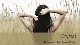  Presentation with freedom - Slide deck featuring grass field feel free background and a coral colored foreground