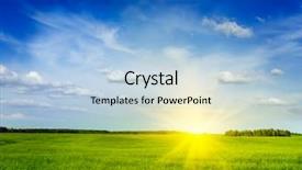  Presentation with lanscape - PPT layouts consisting of grass field meadow scenery lanscape background and a light blue colored foreground