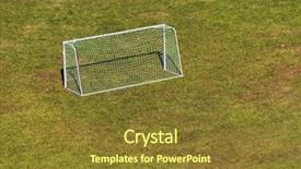  Presentation with playground - Colorful presentation theme enhanced with grass football playground backdrop and a tawny brown colored foreground