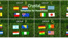  Presentation with green grass texture in soccer - Audience pleasing presentation theme consisting of grass for soccer championship 2014 backdrop and a tawny brown colored foreground