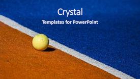  Presentation with field hockey - Cool new slides with grass hockey ball and field backdrop and a navy blue colored foreground