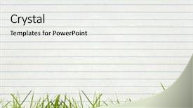  Presentation with spiral binding - Slides consisting of grass isolation on the page background and a white colored foreground